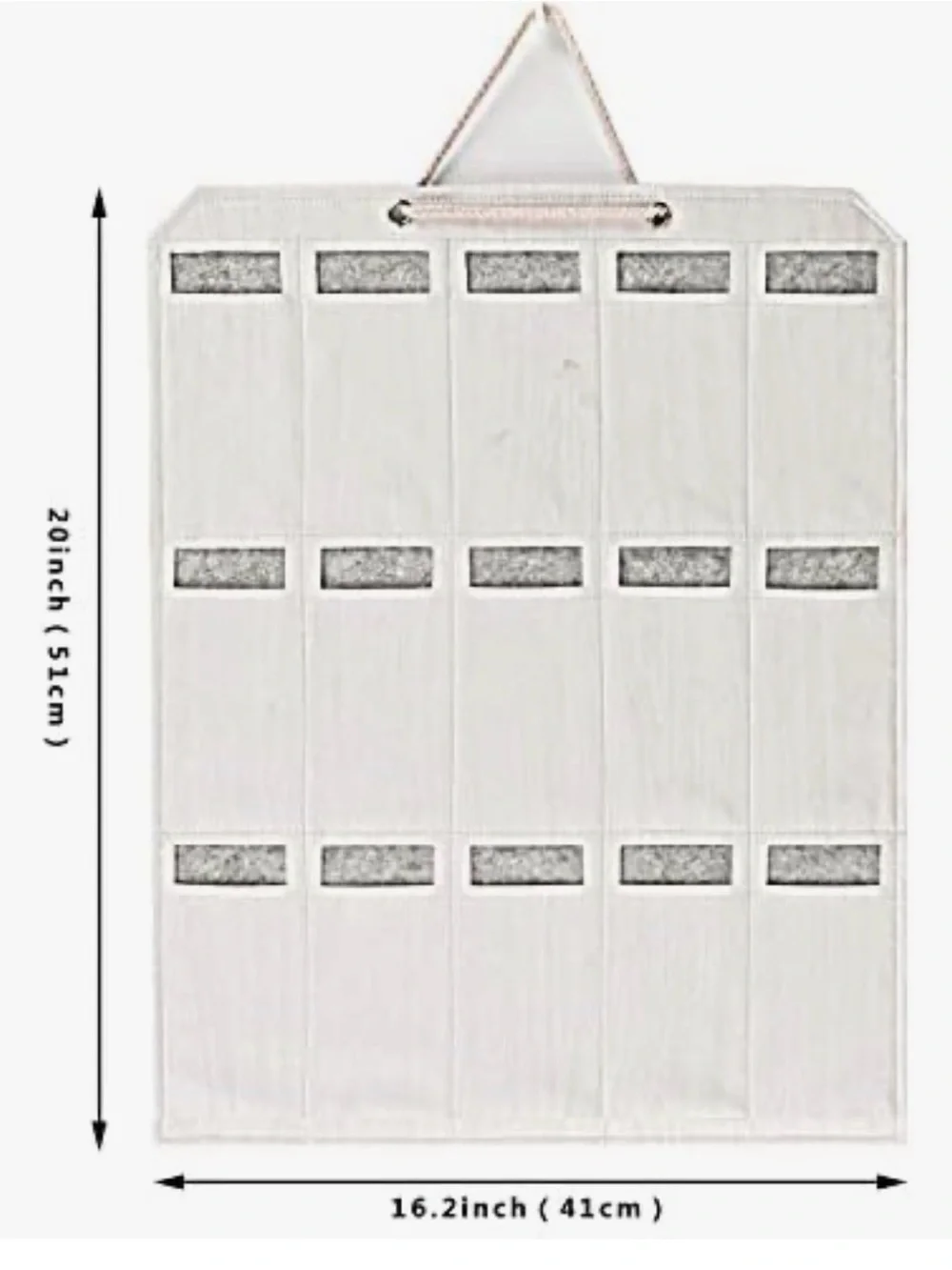Hanging Sunglass Organizer - Pocket Storage for 15 Sunglasses